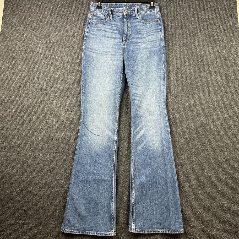 OLD NAVY Women Jeans Higher High-Rise Flare Secret Smooth Pockets Size 4 Stretch